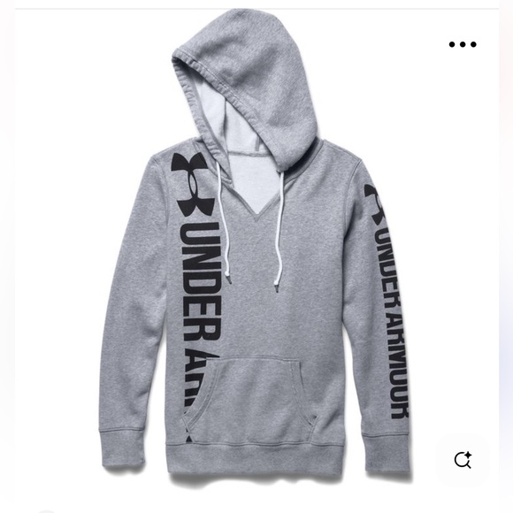 Under Armour Tops - Under Armour Gray Hoodie with Black Logo
